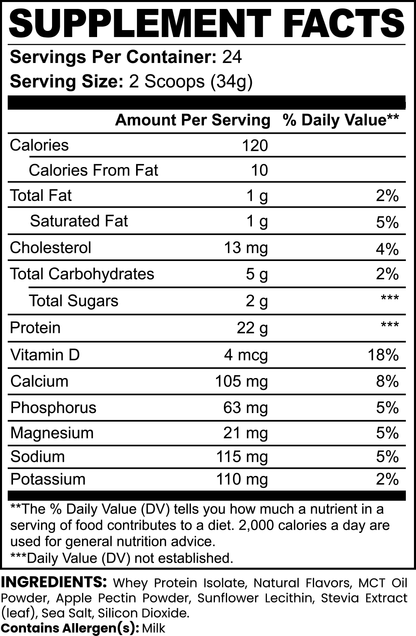 Advanced 100% Whey Protein Isolate (CREAMY Vanilla)